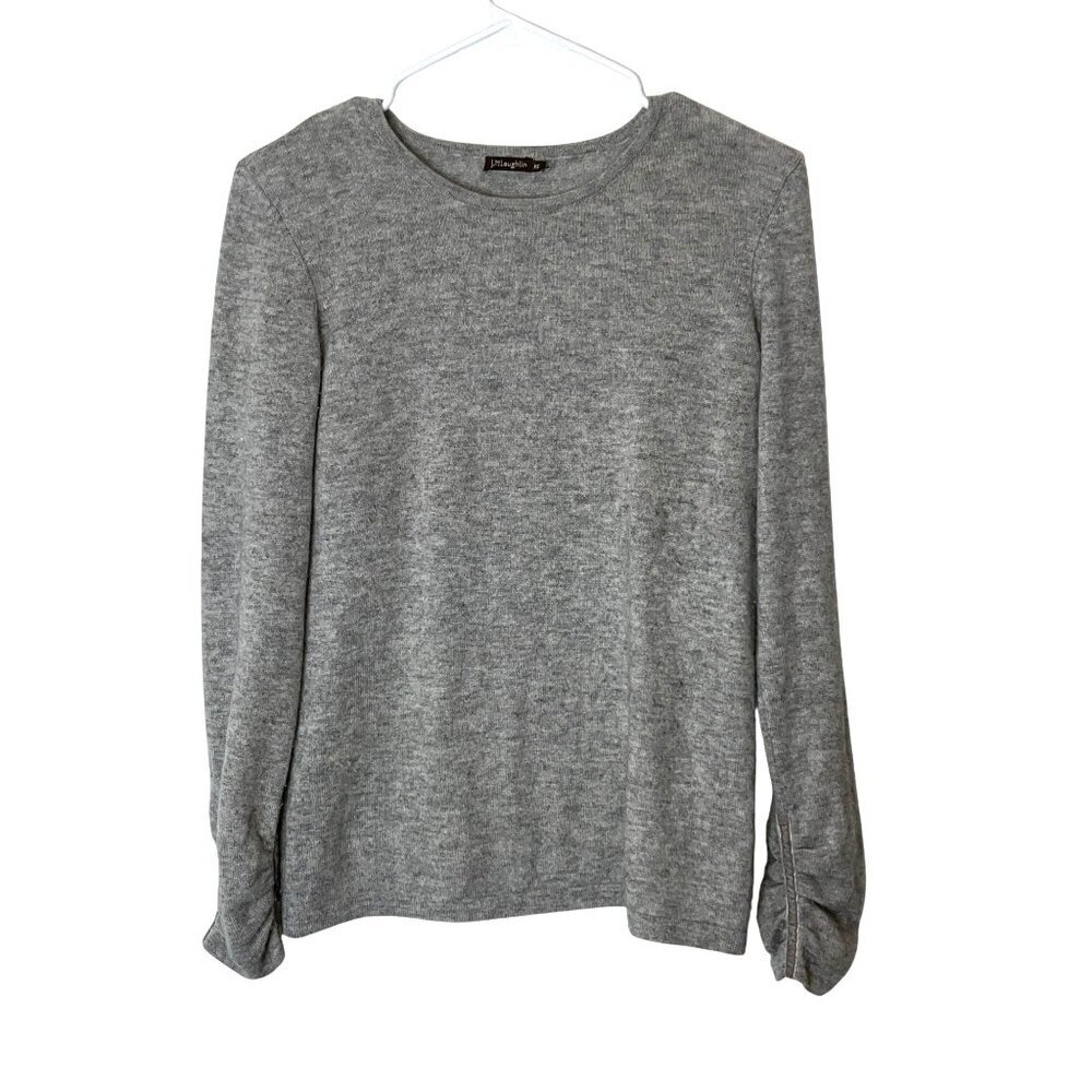 J.McLaughlin Womens Cashmere Gray Long Sleeve Knit Sweater XS